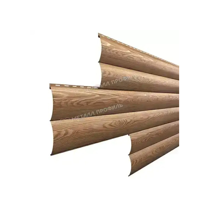 Металлический сайдинг Woodstock-Н Металл-Профиль ECOSTEEL Кедр 28х330